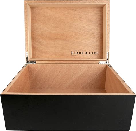 decorative metal box hinged lid|wood box with lid 30x15.